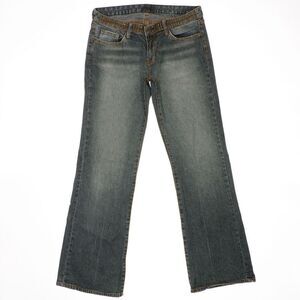 Steve & Barrys Jeans Womens Size 8 Bootcut Embellished Gray/Blue Measures 31x31